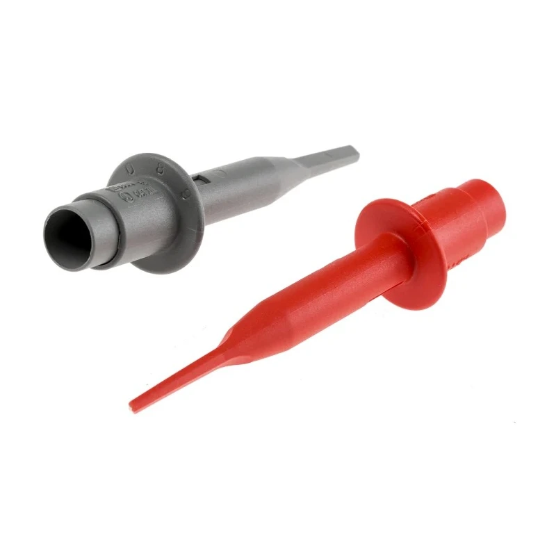 Fluke Grey and Red Hook Clip Oscilloscope Probe 2.5 mm Tip, 600V AC HC120