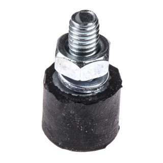 FIBET Cylindrical M4 x 10 mm Anti-Vibration Mount Male Buffer Foot with 5.8 kg Compression, 10 mm Outside 1008VE10-45