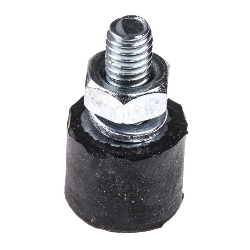 FIBET Cylindrical M4 x 10 mm Anti-Vibration Mount Male Buffer Foot with 5.8 kg Compression, 10 mm Outside 1008VE10-45