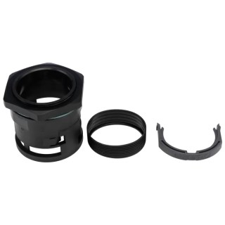 PMA Black Polyamide 6 Conduit Fitting 48 mm Nominal Size PG48 Thread IP68 Rated BVNV-P488