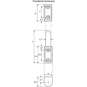 Southco Nylon Barrel Hinge with Lift-Off Pin, Screw Fixing, Chrome Plated Finish, 78mm x 28.5mm x 19mm 96-50-400-11