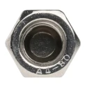 RS PRO Bright Zinc Stainless Steel Dome Nut Metric M12 Overall Height 22mm DIN 1587 A4 Grade 248-4523