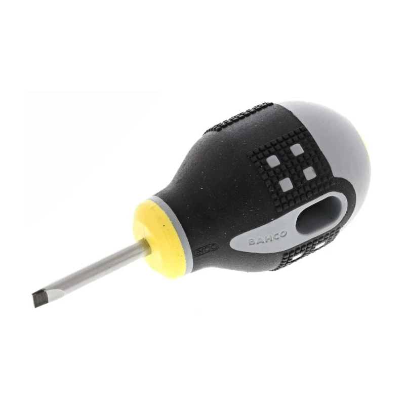 Bahco Stubby Screwdriver, 25 mm Blade, 83 mm Overall, Insulated, Ergonomic Handle BE-8340
