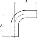 RS PRO Stainless Steel 90° Pipe Fitting Elbow 50.8 mm Grade 316L Plain Bend Long 265-4069