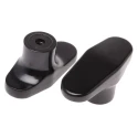 RS PRO Black Duroplast 1-Arm Clamping Knob, Threaded Hole, 60 mm Diameter, 9 mm Thread Length 267-0825
