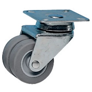 Guitel Hervieu Swivel Castor, 60 kg Load Capacity, 50 mm Thermoplastic Wheel, Pressed Steel Frame 21831200