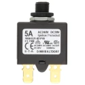 ETA Thermal Circuit Breaker 1-Pole Panel Mount 5A Current Rating 250V AC 28V DC 1658-G21-02-P10-5A