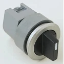 EAO 4 Series 3 Position Selector Switch Head 30.5mm Cutout Black IP65 704.403.018