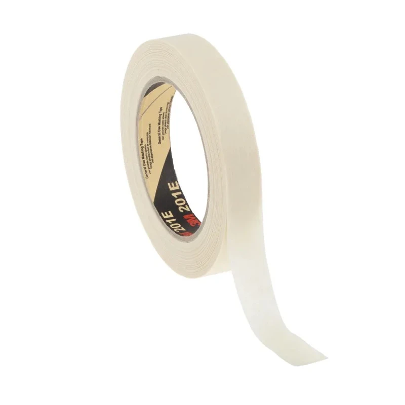 3M Beige Scotch Masking Tape Paper Backing Rubber Adhesive 18mm x 50m Model 201E 50MX18MM