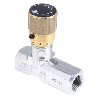 RS PRO In Line Mounting Hydraulic Flow Control Valve G 1/4 in 210 bar 20L/min 283-4013