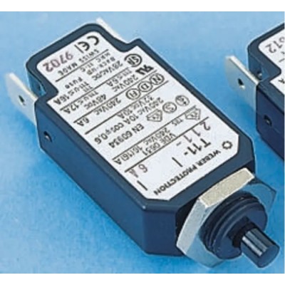 Schurter Thermal Circuit Breaker 1-Pole Panel Mount 500mA Current Rating 240V AC 48V DC T11 4400.0059