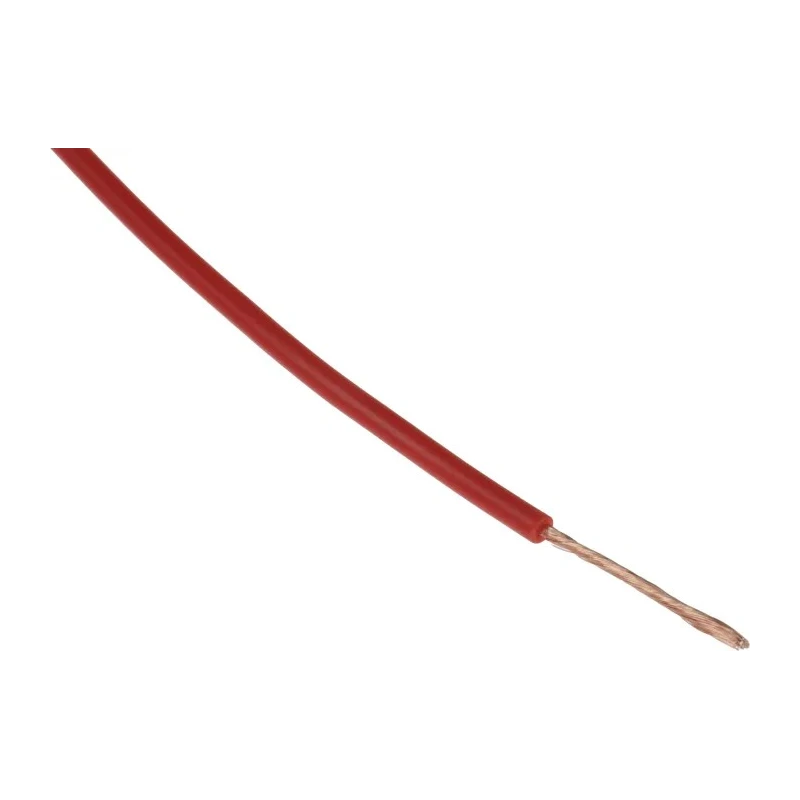 Alpha Wire FlexiVolt Series Red Hook Up Wire, 23 AWG, 66x0.07 mm Core Strands, 100 m Length, Polyvinyl Chloride 285-7779