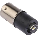 Marl White LED Indicator Lamp Single Chip, 110V dc, BA9 Base, 4.8 mm Diameter, 750mcd 215-997-75-38