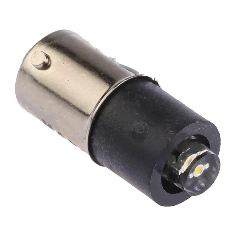 Marl White LED Indicator Lamp Single Chip, 110V dc, BA9 Base, 4.8 mm Diameter, 750mcd 215-997-75-38