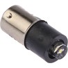 Marl White LED Indicator Lamp Single Chip, 110V dc, BA9 Base, 4.8 mm Diameter, 750mcd 215-997-75-38