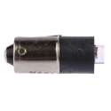 Marl White LED Indicator Lamp Single Chip, 110V dc, BA9 Base, 4.8 mm Diameter, 750mcd 215-997-75-38