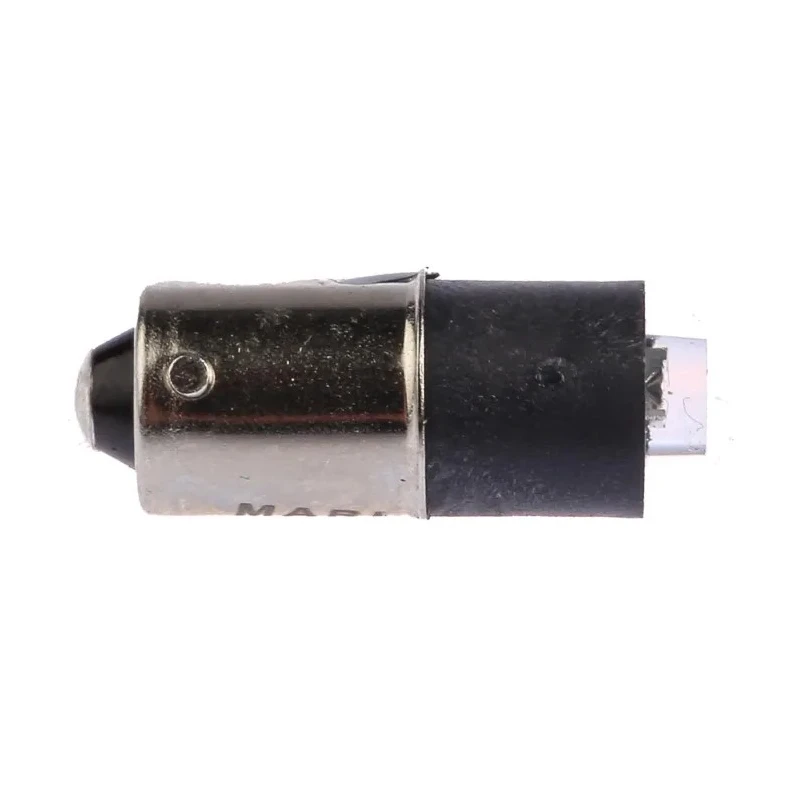 Marl White LED Indicator Lamp Single Chip, 110V dc, BA9 Base, 4.8 mm Diameter, 750mcd 215-997-75-38
