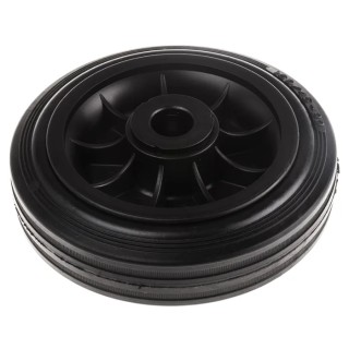 LAG Black Rubber Trolley Wheel 160mm Diameter 45mm Width 135kg Load Capacity Thermoplastic Hub 13128