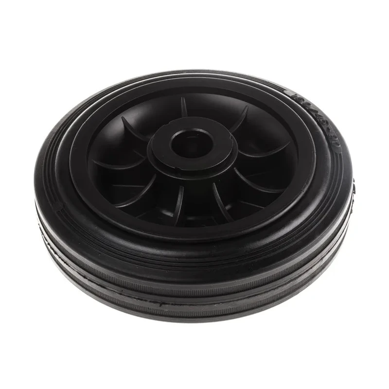 LAG Black Rubber Trolley Wheel 160mm Diameter 45mm Width 135kg Load Capacity Thermoplastic Hub 13128