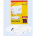 Avery White Adhesive Address Label Sheet 199.6mm x 143.5mm Laser Printer Compatible Pack of 100 L7168-100
