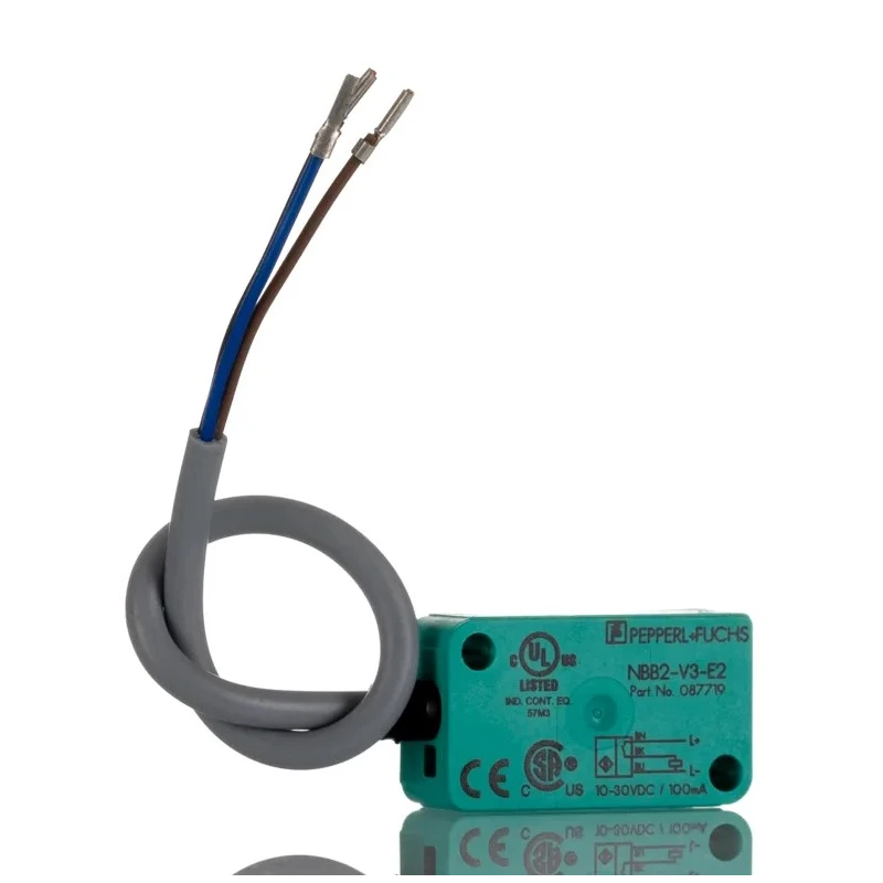 Pepperl + Fuchs Block Inductive Proximity Sensor PNP 3V 2 mm Detection Distance 30 V dc 100mA NBB2-V3-E2