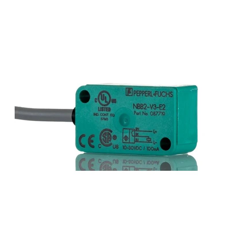 Pepperl + Fuchs Block Inductive Proximity Sensor PNP 3V 2 mm Detection Distance 30 V dc 100mA NBB2-V3-E2
