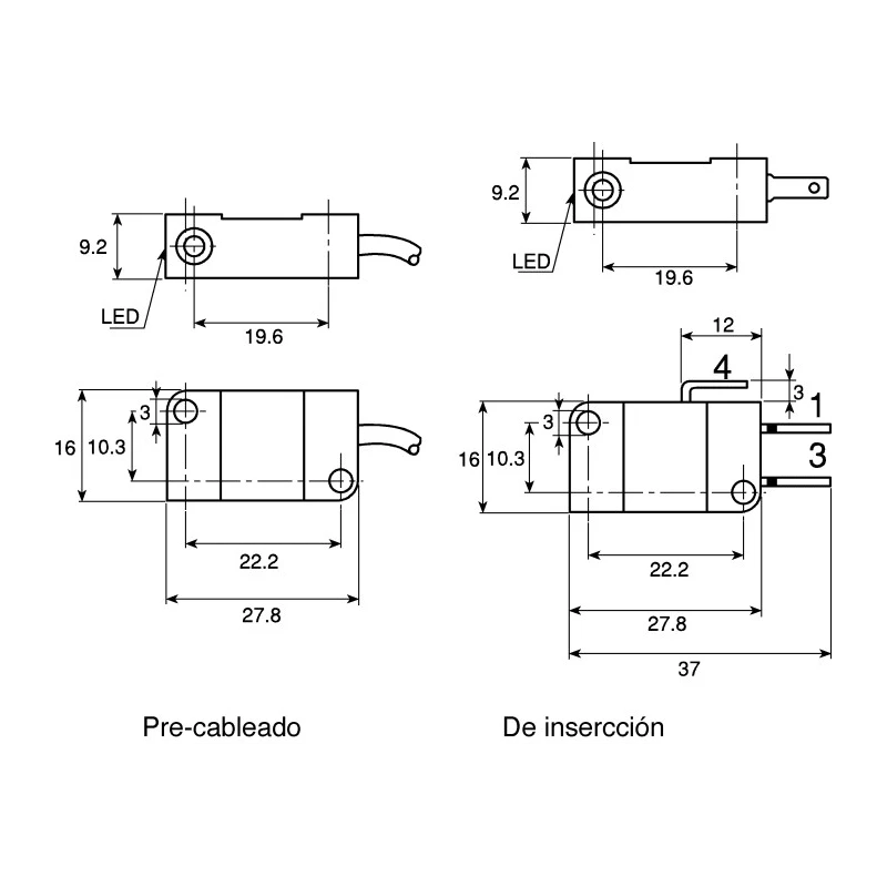 Pepperl + Fuchs Block Inductive Proximity Sensor PNP 3V 2 mm Detection Distance 30 V dc 100mA NBB2-V3-E2