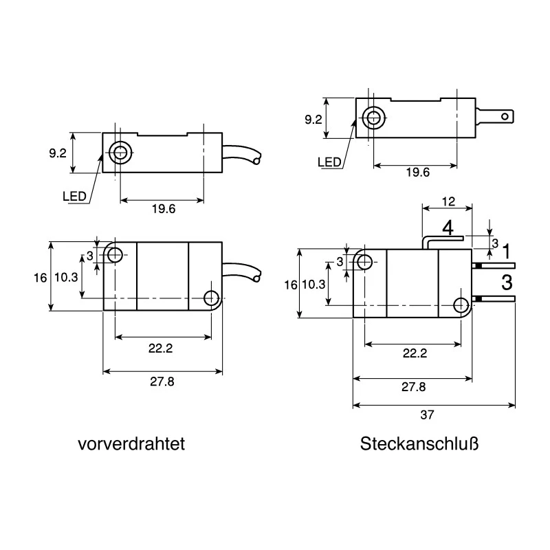 Pepperl + Fuchs Block Inductive Proximity Sensor PNP 3V 2 mm Detection Distance 30 V dc 100mA NBB2-V3-E2