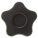 Elesa Black Fibreglass Reinforced Polyamide Based (PA) Technopolymer, Polypropylene Multiple Lobes Clamping Knob 69893
