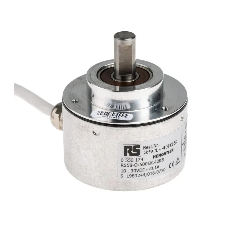 Hengstler RI58-O Series Incremental Encoder 30V dc, 500 ppr, Push Pull Signal, Solid 10 mm Shaft RS58-O/500EK.42KB