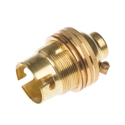 S Lilley & Son Brass GLS Lamp Holder B22 Screw Snap-Fit 44.7mm x 32mm 3003E