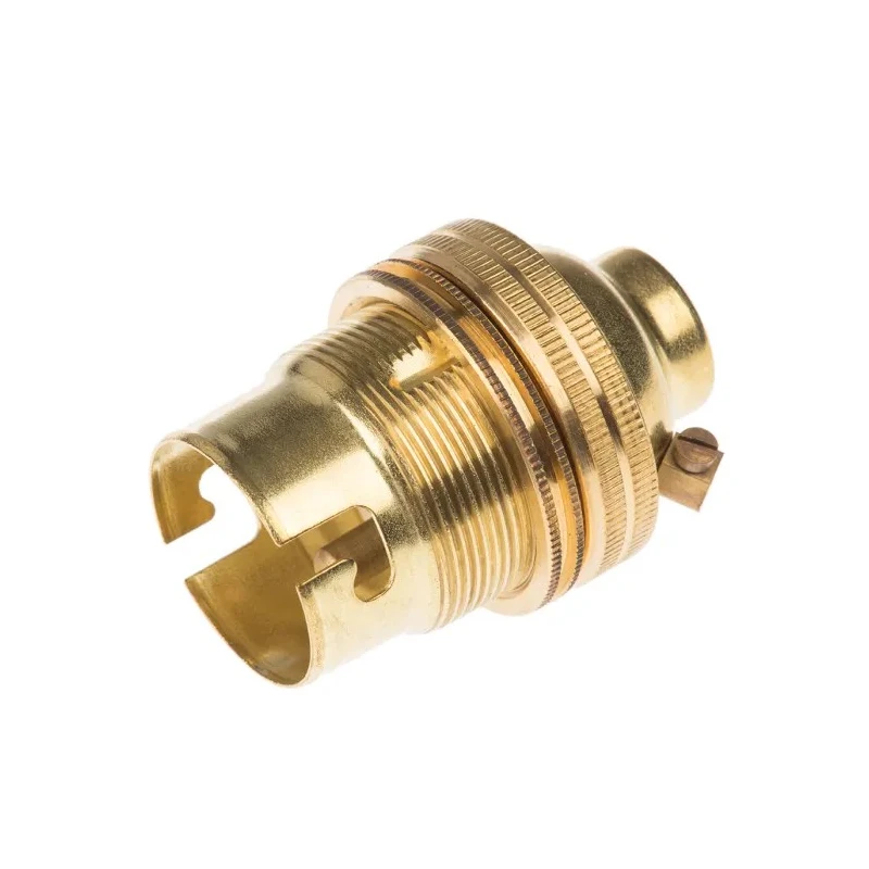 S Lilley & Son Brass GLS Lamp Holder B22 Screw Snap-Fit 44.7mm x 32mm 3003E