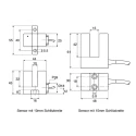 Pepperl + Fuchs Slot Inductive Proximity Sensor 3V Supply Voltage 15 mm Detection Distance IP67 SJ15-E2