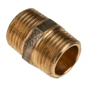 RS PRO Bronze Brass Pipe Fitting Straight Nipple Male BSPT 1/2 in to Male British Standard Parallel Pipe 1/2 in 297-2250