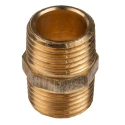 RS PRO Bronze Brass Pipe Fitting Straight Nipple Male BSPT 1/2 in to Male British Standard Parallel Pipe 1/2 in 297-2250
