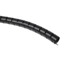 RS PRO Black Nylon Spiral Cable Wrap, 23 mm Maximum Bundle Diameter, 0.9 mm Wall Thickness, 5 m Length 288-4923