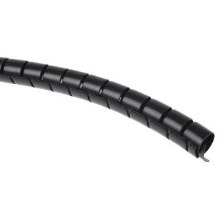 RS PRO Black Nylon Spiral Cable Wrap, 23 mm Maximum Bundle Diameter, 0.9 mm Wall Thickness, 5 m Length 288-4923