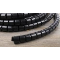 RS PRO Black Nylon Spiral Cable Wrap, 23 mm Maximum Bundle Diameter, 0.9 mm Wall Thickness, 5 m Length 288-4923
