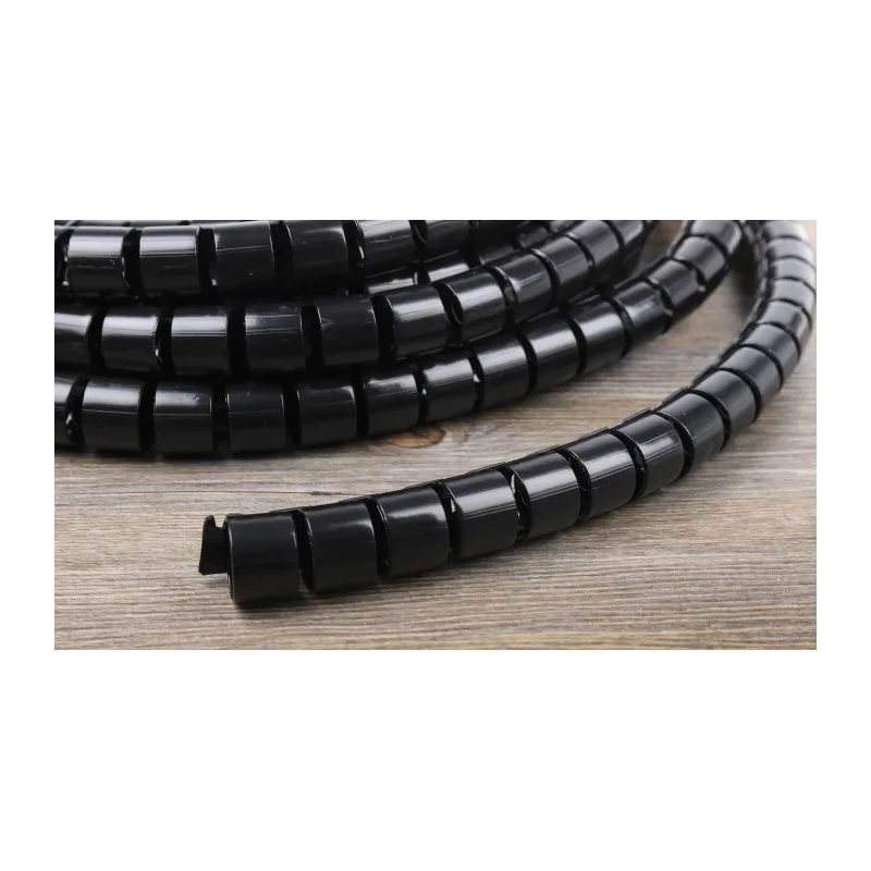 RS PRO Black Nylon Spiral Cable Wrap, 23 mm Maximum Bundle Diameter, 0.9 mm Wall Thickness, 5 m Length 288-4923