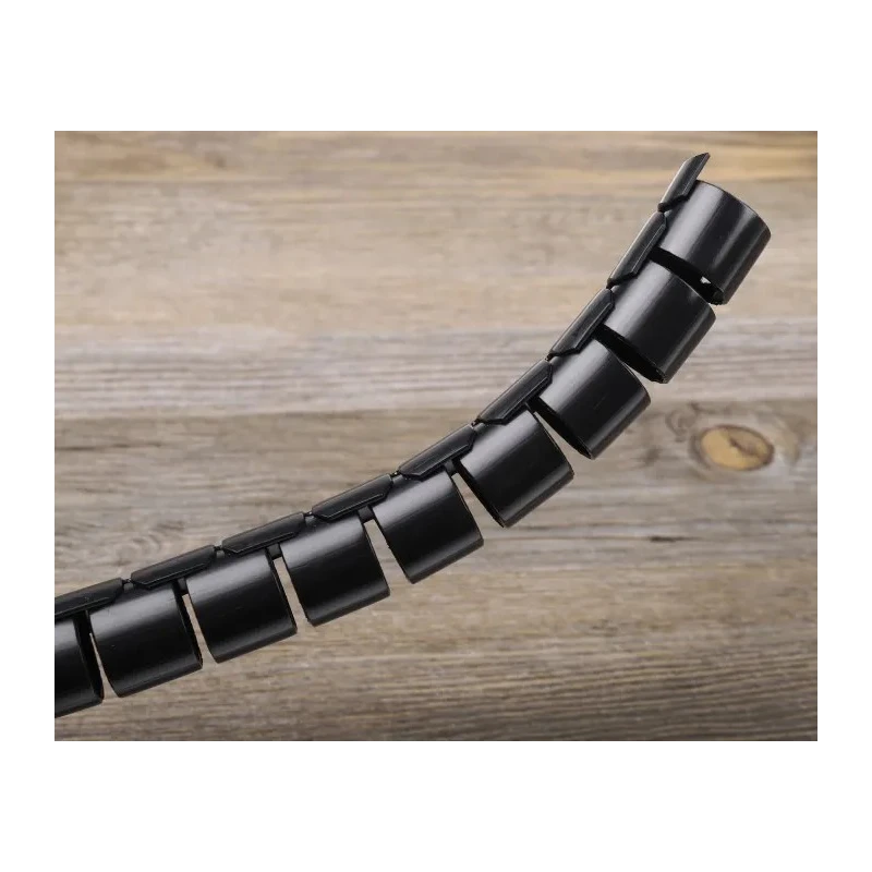 RS PRO Black Nylon Spiral Cable Wrap, 23 mm Maximum Bundle Diameter, 0.9 mm Wall Thickness, 5 m Length 288-4923