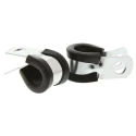 JCS Rubber Coated Zinc Plated Steel P-Clip 10 mm Closed Inside Diameter Black PCZR10RS