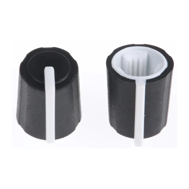 Sifam Black 11.5 mm Knob Diameter Push-On Thermoplastic Elastomer Potentiometer Knob for 6 mm Splined 3/03/TP110-006/237/224