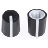 Sifam Black 11.5 mm Knob Diameter Push-On Thermoplastic Elastomer Potentiometer Knob for 6 mm Splined 3/03/TP110-006/237/224