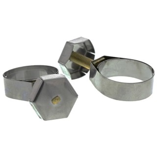 Unex Brass Bolt, Stainless Steel Thumb Hex Hose Clip 25-30 mm ID 9934