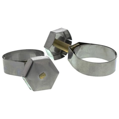 Unex Brass Bolt, Stainless Steel Thumb Hex Hose Clip 25-30 mm ID 9934