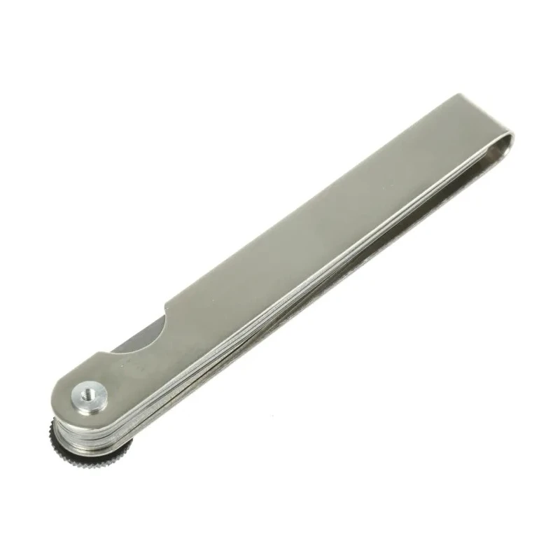 MikronTec Feeler Gauge 13 Blades Metric 1 mm Thickness Spring Steel Plastic Sheath 1703