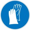Brady Polyethylene Terephthalate Mandatory Sign Hand Protection Must Be Worn PIC 255-DIA 200-B7541 (BRANDED)