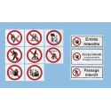 Brady Polyethylene Terephthalate Entrée interdite Prohibition Sign, French STF 359-297X105-B7541