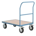 RS PRO Flatbed Wood Platform Trolley 500 kg Load 150 mm Rubber Wheels Steel Frame 292-4093
