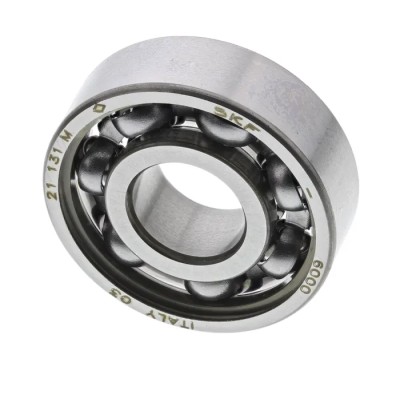 SKF Single Row Deep Groove Ball Bearing 10 mm ID, 26 mm OD, 8 mm Width, Sheet Metal Cage, Steel Balls 6000